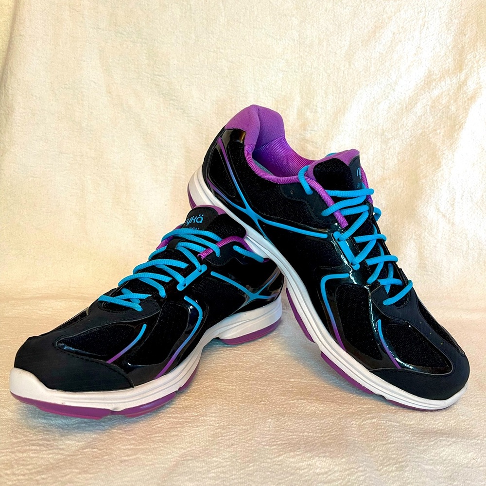Ryka Devotion Walking shoe Black/violet/blue women’s 10